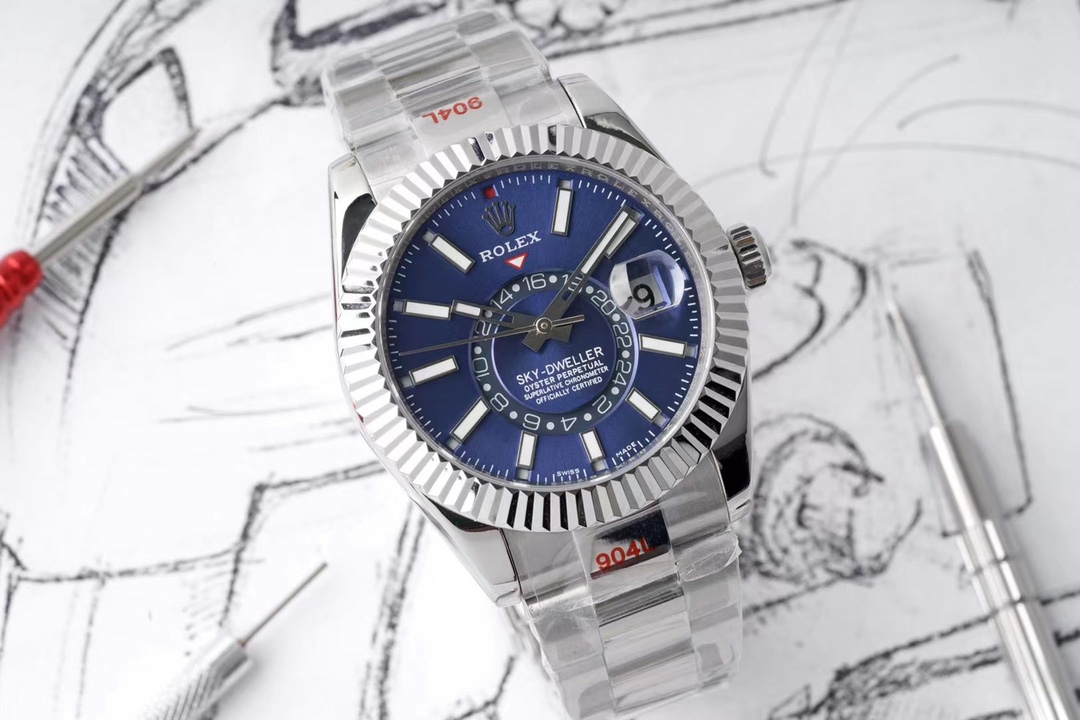 Life Style 2025 Men's Luxury Watch with Dual Time & Annual Calendar - Sky-Dweller Inspired Design, 42mm Oystersteel, Free Global Shipping