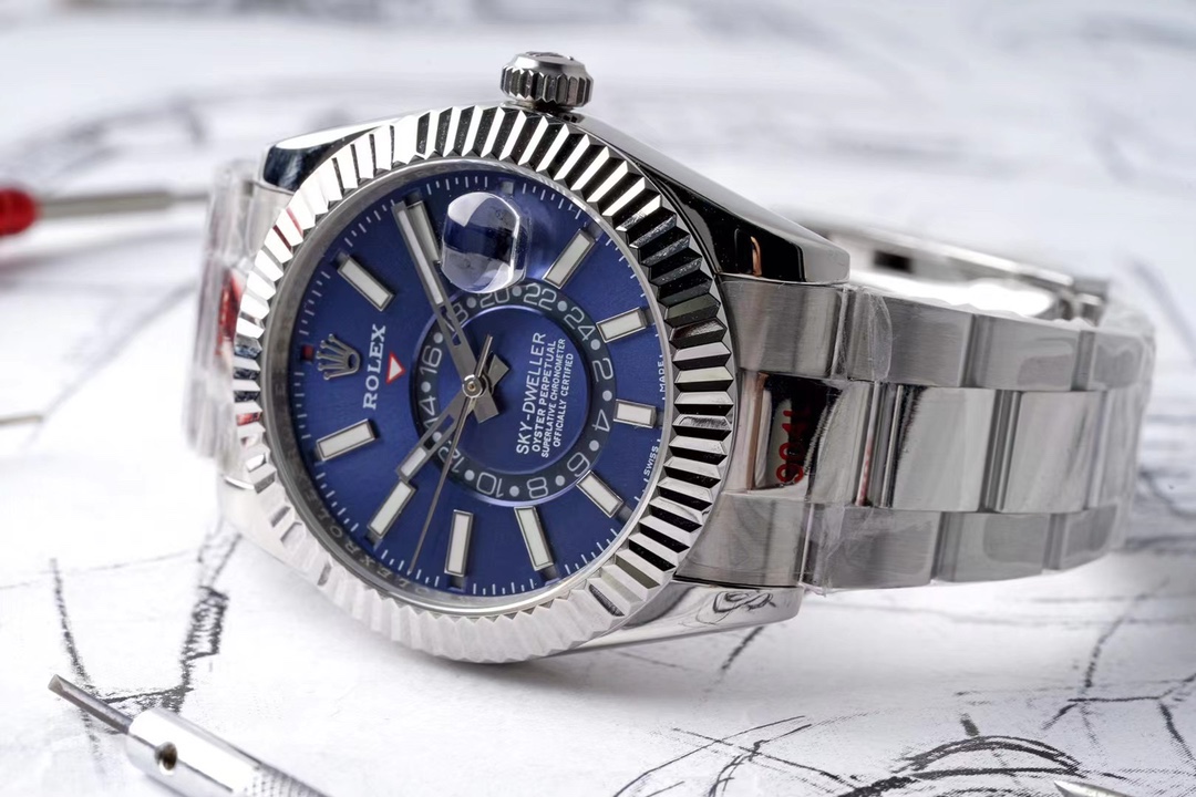 Life Style 2025 Men's Luxury Watch with Dual Time & Annual Calendar - Sky-Dweller Inspired Design, 42mm Oystersteel, Free Global Shipping