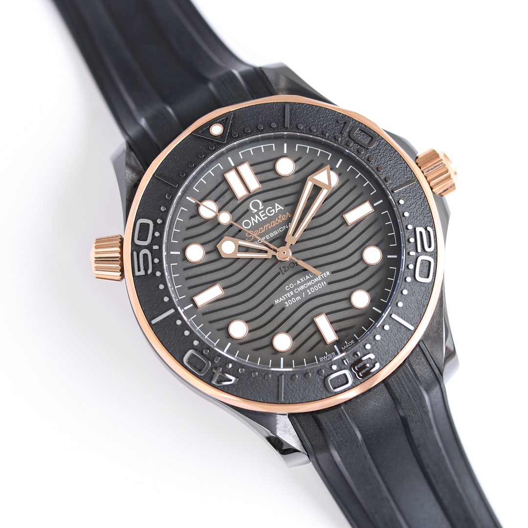 OR Factory Omega Seamaster 300M 2025 Ink Black Ceramic Dive Watch 300M Waterproof, Black Ceramic Bezel, Sapphire Crystal, Limited Luxury Timepiece for Men
