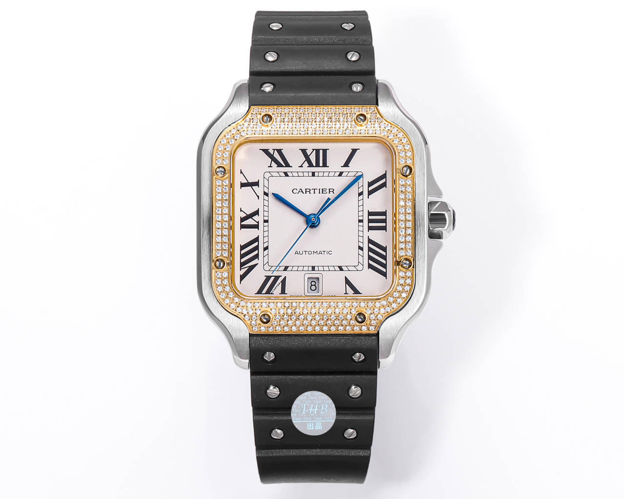 Cartier Santos 2025 Square Sapphire Crystal, 100M Water Resistant, Stainless Steel & Eco-Certified Leather, Iconic Luxury Unisex Watch