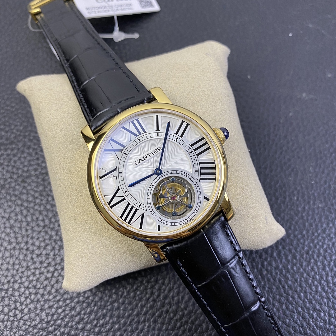 Cartier London Rotonde V2 Tourbillon Watch – Genuine Flying Tourbillon, 18K Rose Gold Case, Hand-Guilloché Dial | Ultra-Luxury Haute Horlogerie for Collectors & Connoisseurs