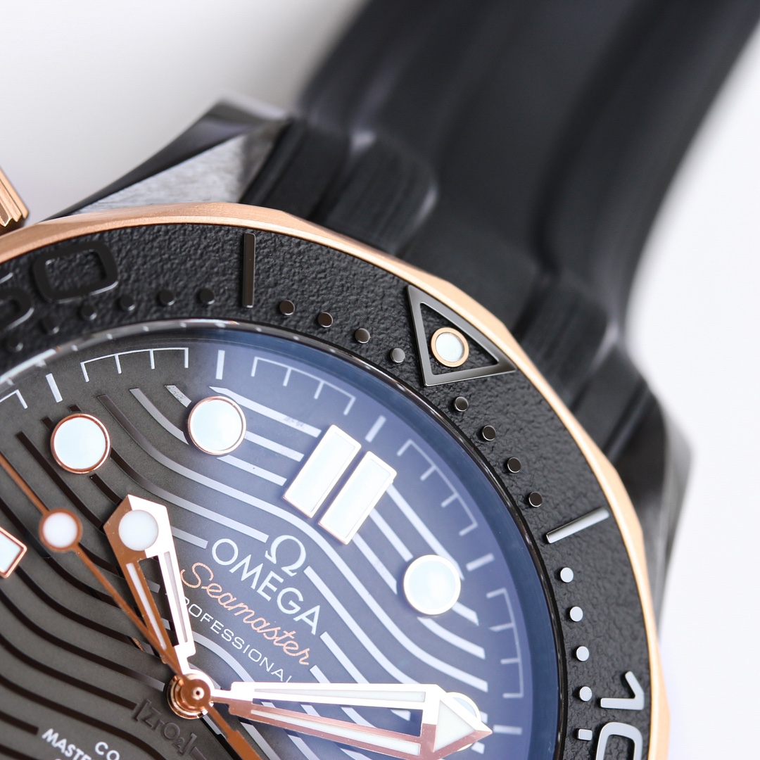 OR Factory Omega Seamaster 300M 2025 Ink Black Ceramic Dive Watch 300M Waterproof, Black Ceramic Bezel, Sapphire Crystal, Limited Luxury Timepiece for Men