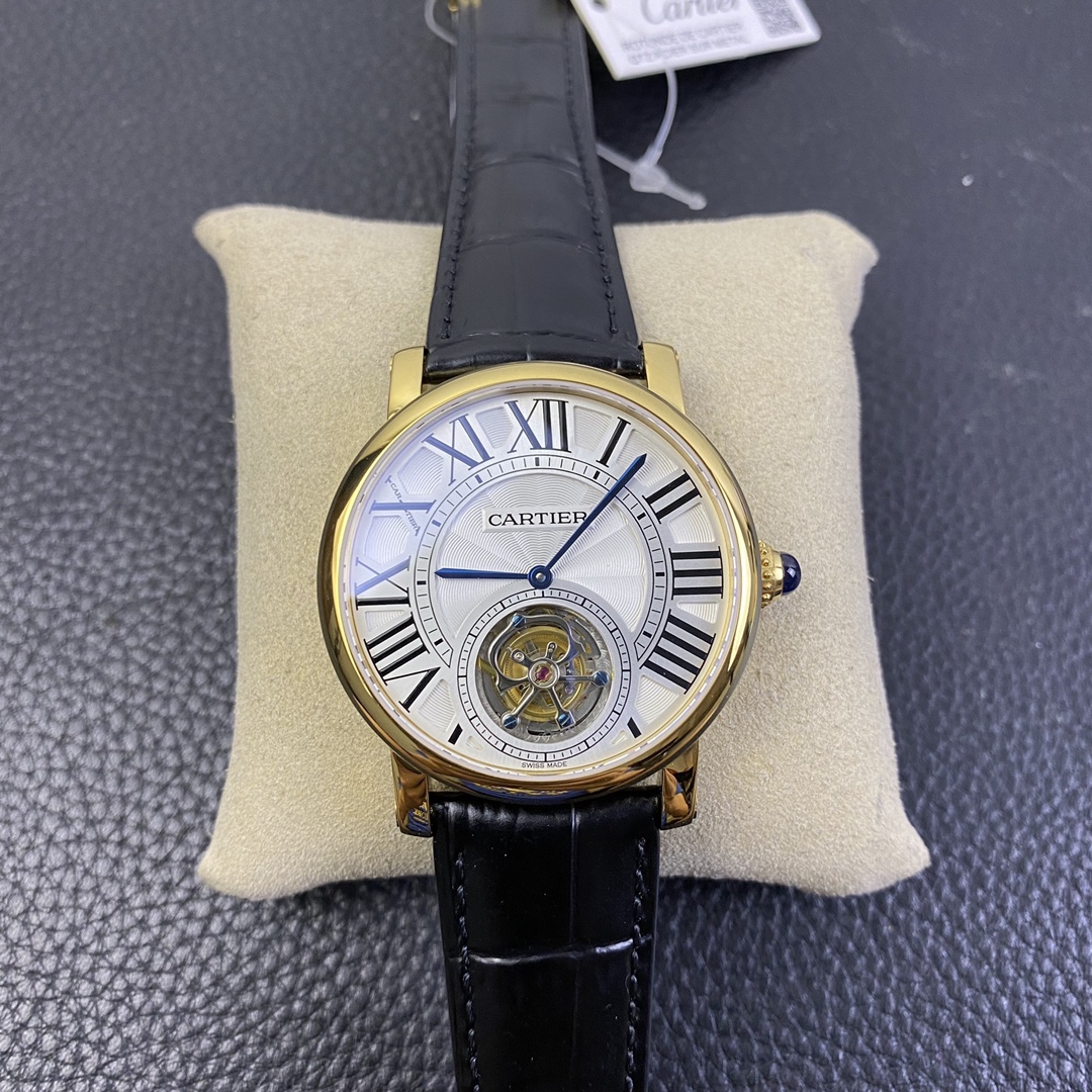 Cartier London Rotonde V2 Tourbillon Watch – Genuine Flying Tourbillon, 18K Rose Gold Case, Hand-Guilloché Dial | Ultra-Luxury Haute Horlogerie for Collectors & Connoisseurs
