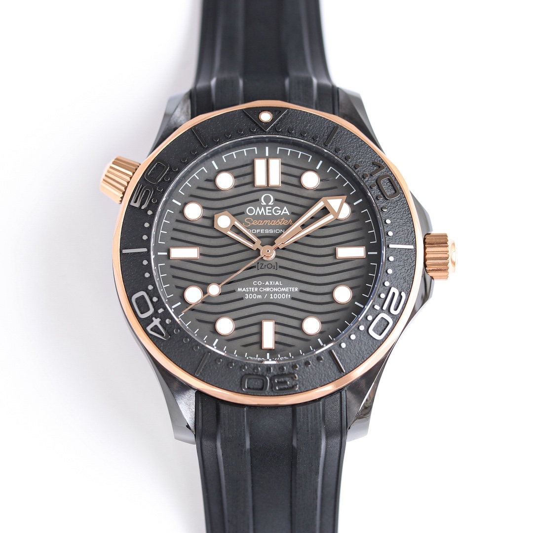 OR Factory Omega Seamaster 300M 2025 Ink Black Ceramic Dive Watch 300M Waterproof, Black Ceramic Bezel, Sapphire Crystal, Limited Luxury Timepiece for Men