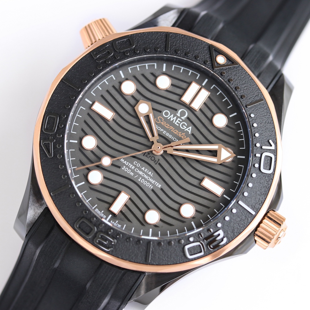 OR Factory Omega Seamaster 300M 2025 Ink Black Ceramic Dive Watch 300M Waterproof, Black Ceramic Bezel, Sapphire Crystal, Limited Luxury Timepiece for Men