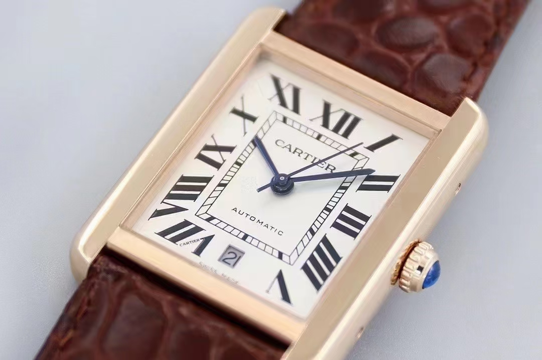 TW Factory Cartier Tank Mechanical 2025 – Swiss Automatic Movement, Stainless Steel Square Case, Sapphire Crystal, Roman Numerals, 30M Water Resistant, Luxury Homage Watch for Men