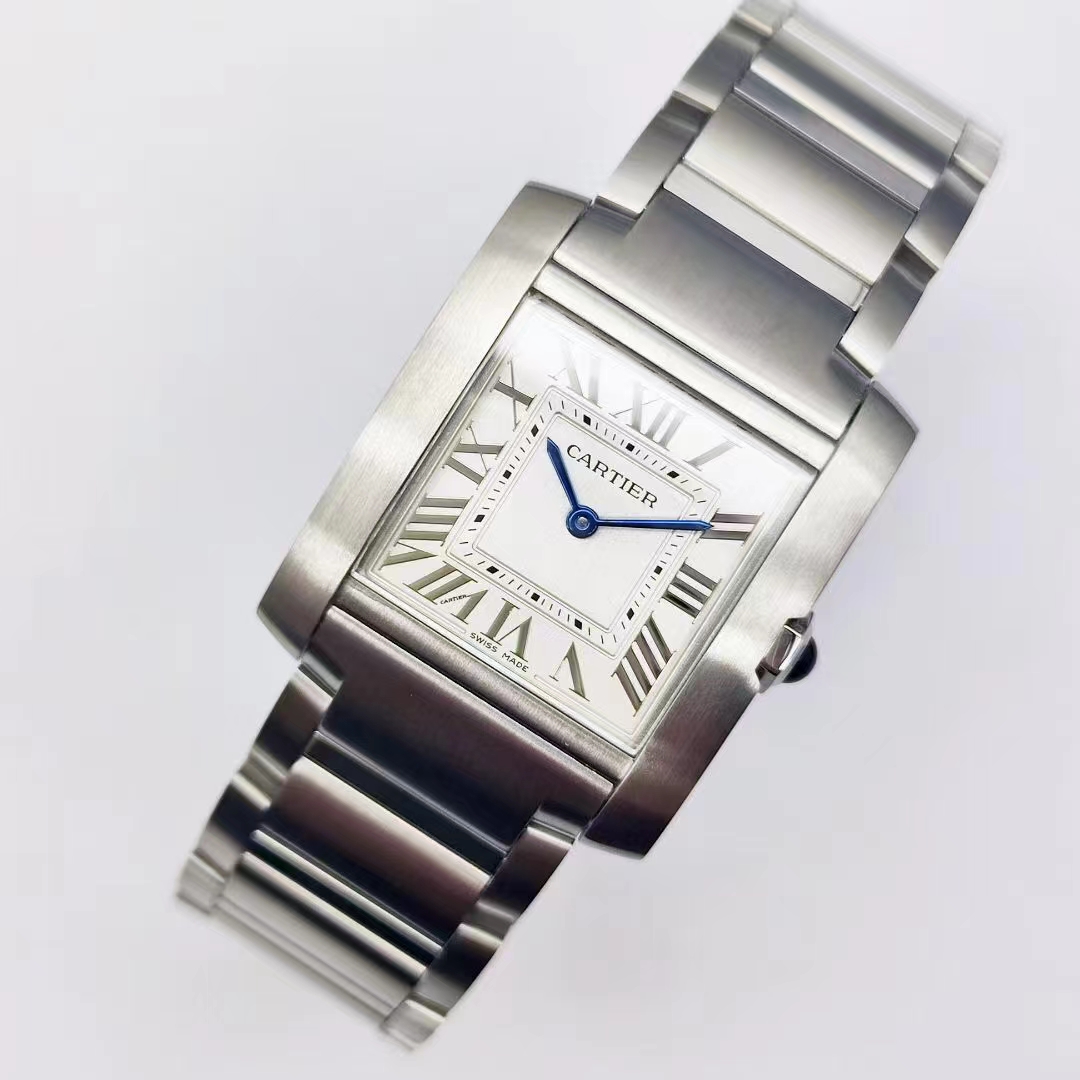 Cartier Tank Française 2025 Square Case, Silver Dial, Quartz Movement, Sapphire Crystal, 30M Water Resistant, Iconic French Elegance