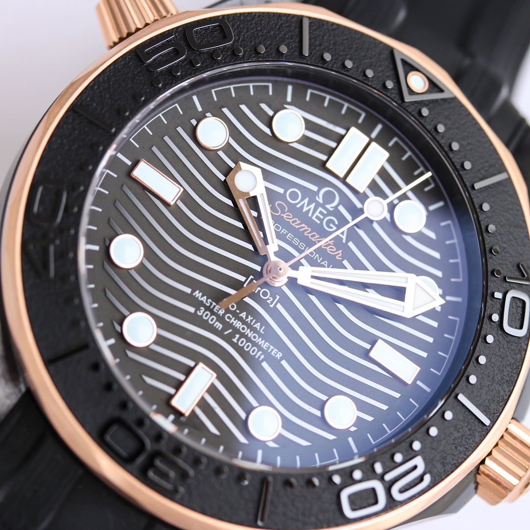 OR Factory Omega Seamaster 300M 2025 Ink Black Ceramic Dive Watch 300M Waterproof, Black Ceramic Bezel, Sapphire Crystal, Limited Luxury Timepiece for Men