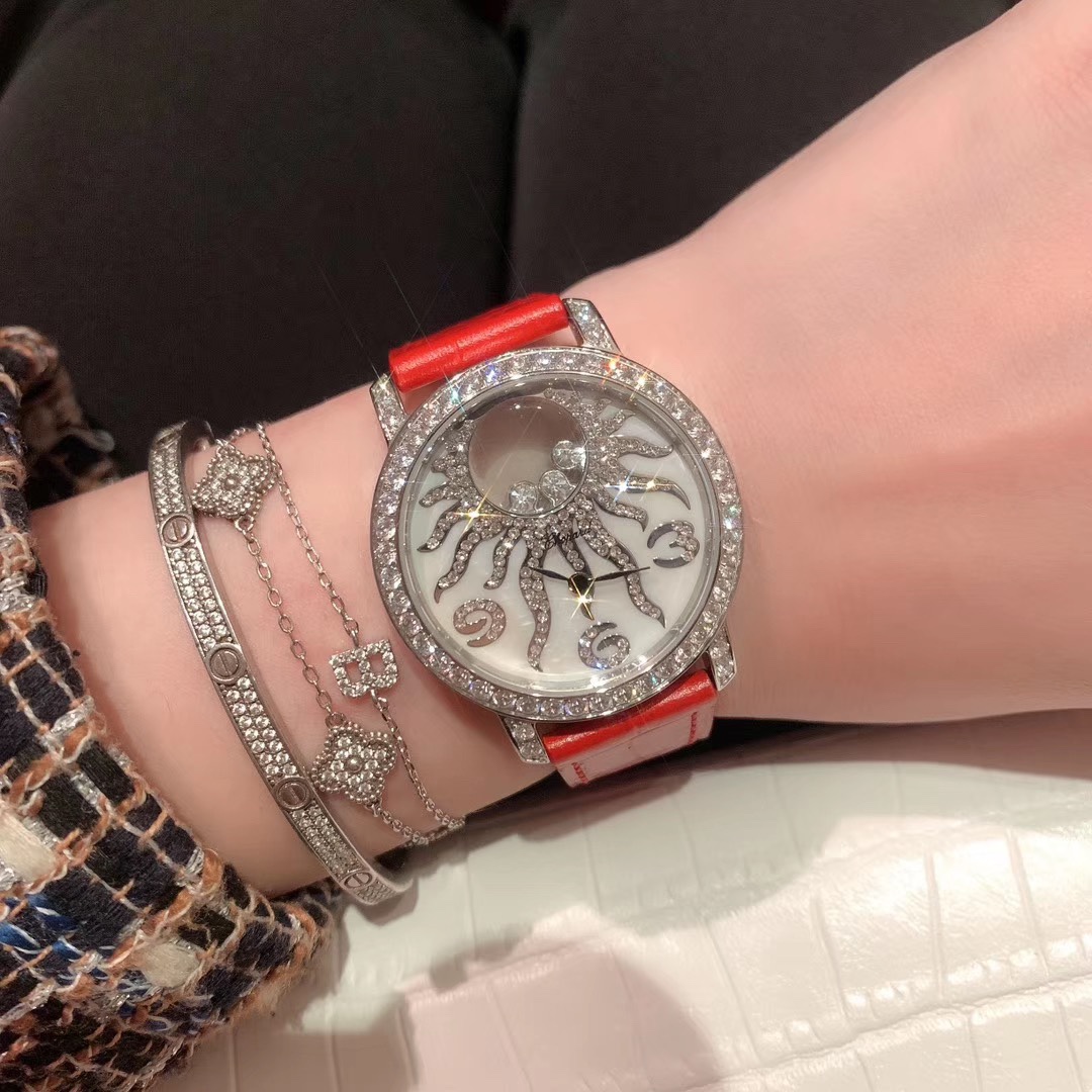 Chopard Happy Diamonds Watch 2025 - 36mm Stainless Steel, 7 Floating Diamonds, Swiss Automatic, Sapphire Crystal, Water-Resistant Luxury Women's Watch