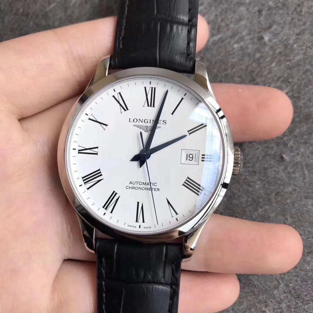 Longines Record Men's Automatic Watch L2.821.4.11.6 | Stainless Steel | Blue Dial | Roman Numerals | 40mm |