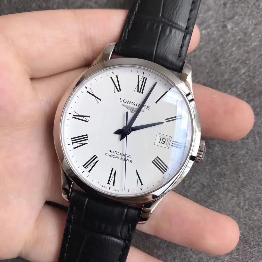 Longines Record Men's Automatic Watch L2.821.4.11.6 | Stainless Steel | Blue Dial | Roman Numerals | 40mm |