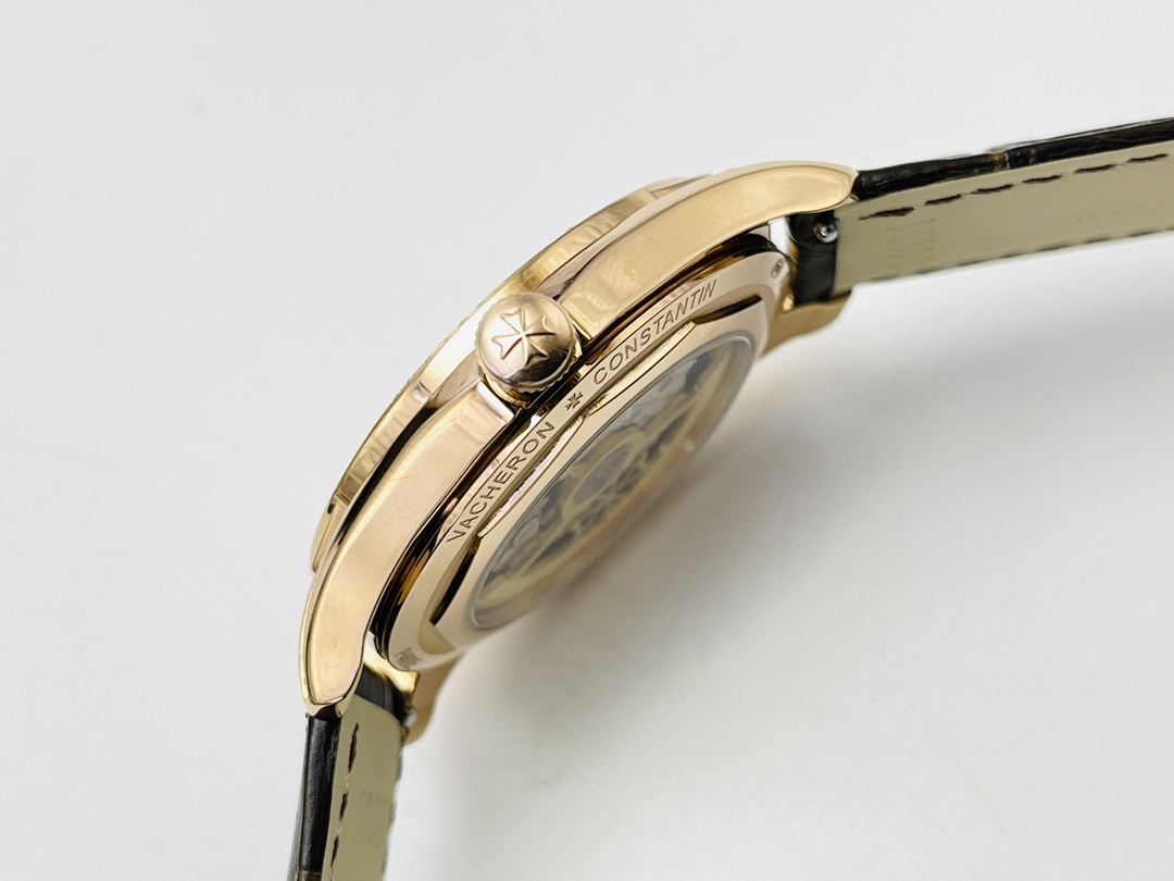 Fiftysix Self-Winding Calendar Watch: Geneva Seal Certified | 40mm Steel Case & Alligator Strap