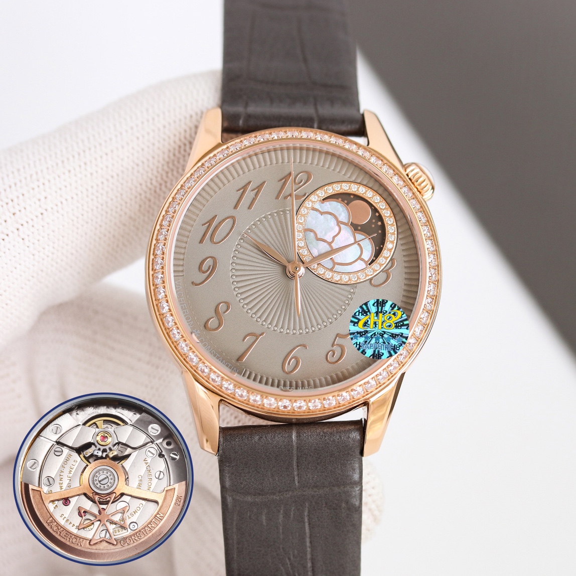 Vacheron Constantin Égérie MR2 Self-Winding | First Mechanical Égérie | Moonphase & Diamond Bezel