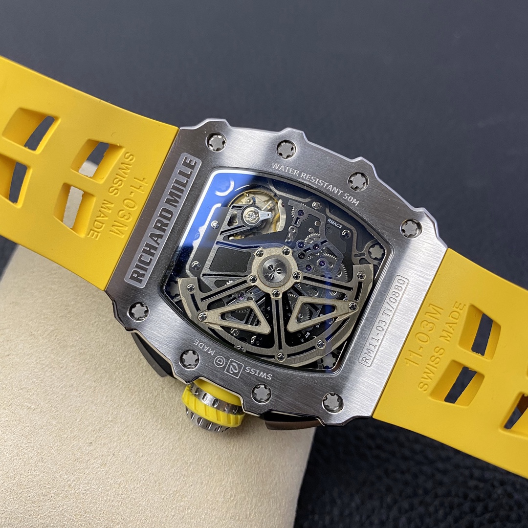 Authentic Richard Mille RM11-03 Limited Edition Skeleton Dial Unisex Watch - 50m Water Resistant