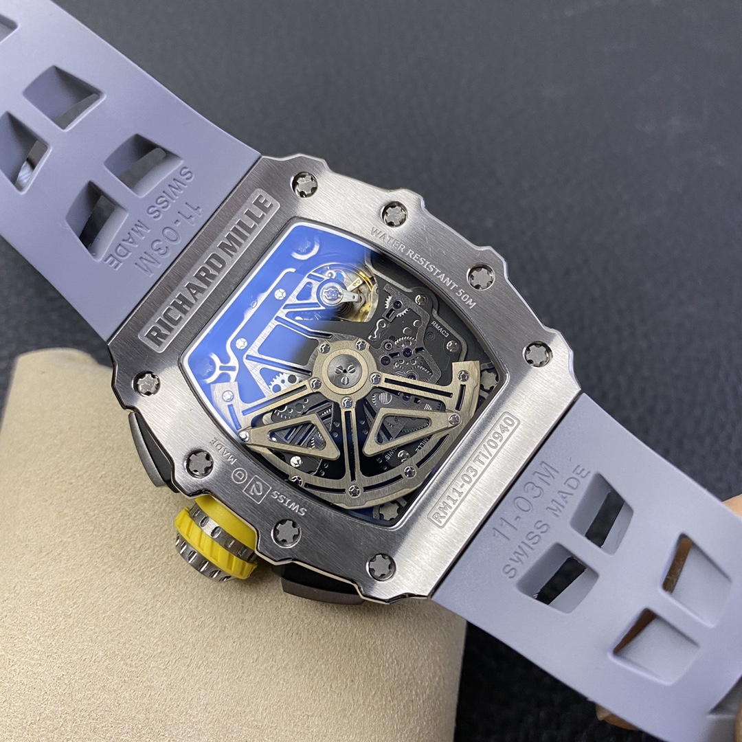 Richard Mille RM11-03 Automatic Flyback Chronograph Titanium/Rubber Luxury Sports Watch