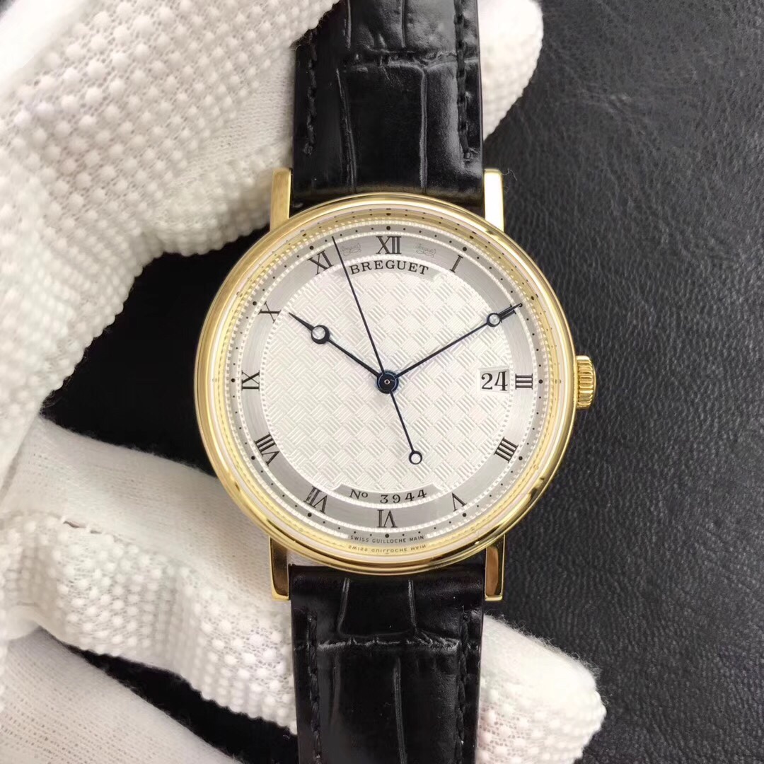 Breguet Classique 5177BB/12/9V6 Manual-Winding Men's Watch | Swiss Haute Horlogerie, Silver Guilloché Dial, 18k White Gold Case, Free Worldwide Shipping