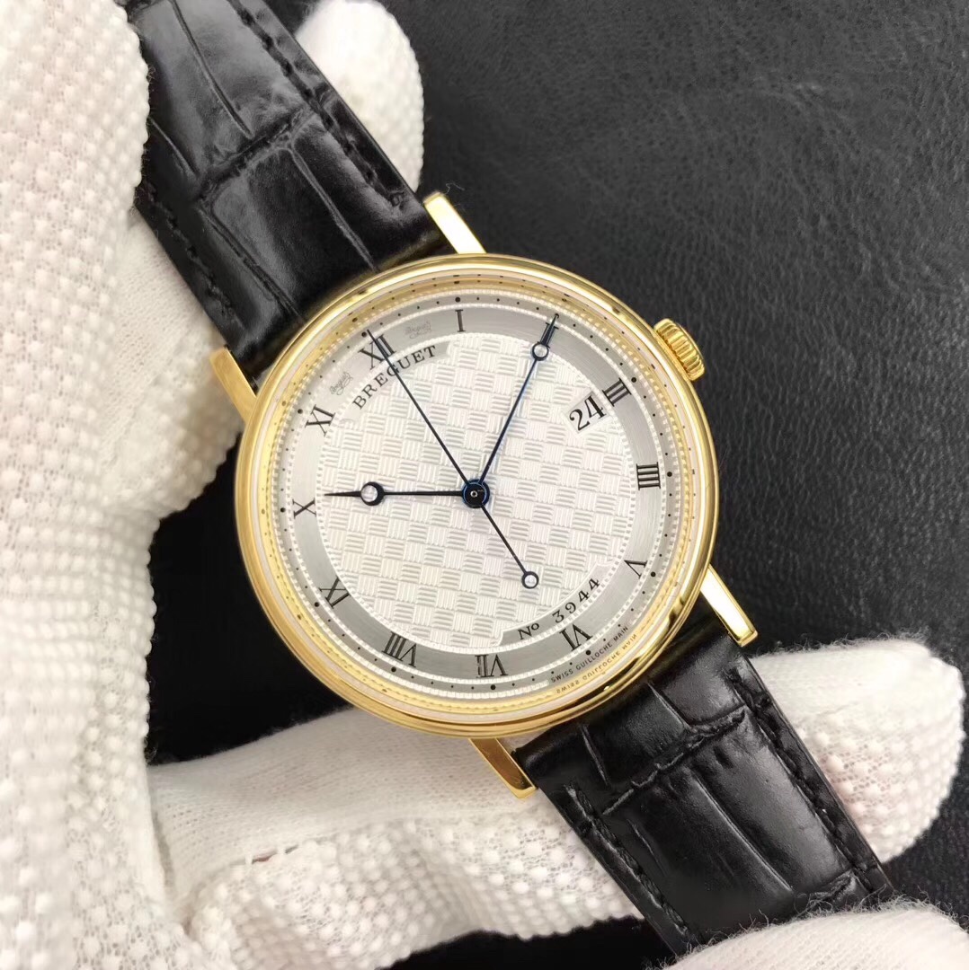 Breguet Classique 5177BB/12/9V6 Manual-Winding Men's Watch | Swiss Haute Horlogerie, Silver Guilloché Dial, 18k White Gold Case, Free Worldwide Shipping