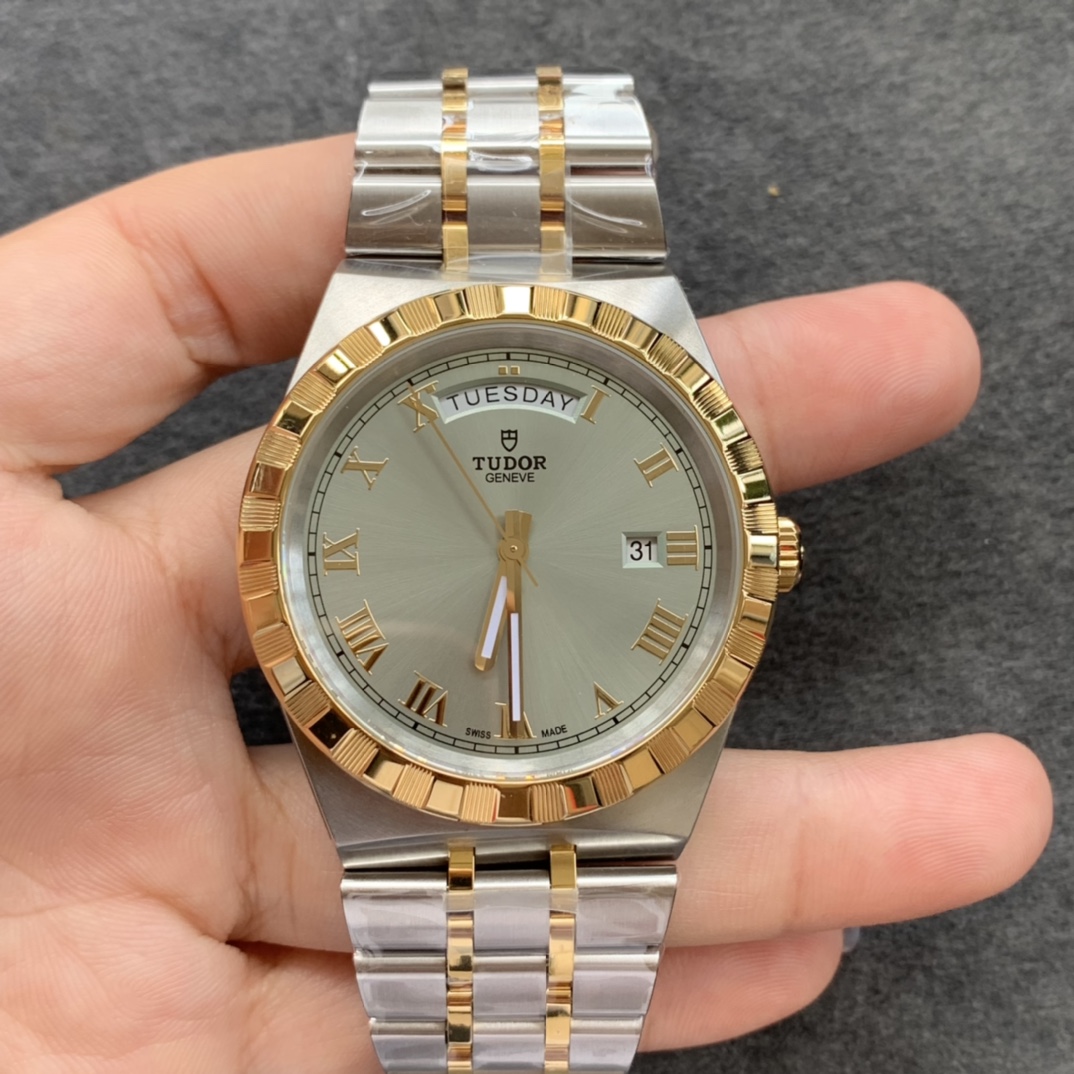 Tudor Royal 41mm Two-Tone Watch | Steel & 18K Gold, Sunray Blue Dial, Jubilee Bracelet, Father’s Day Legacy Gift
