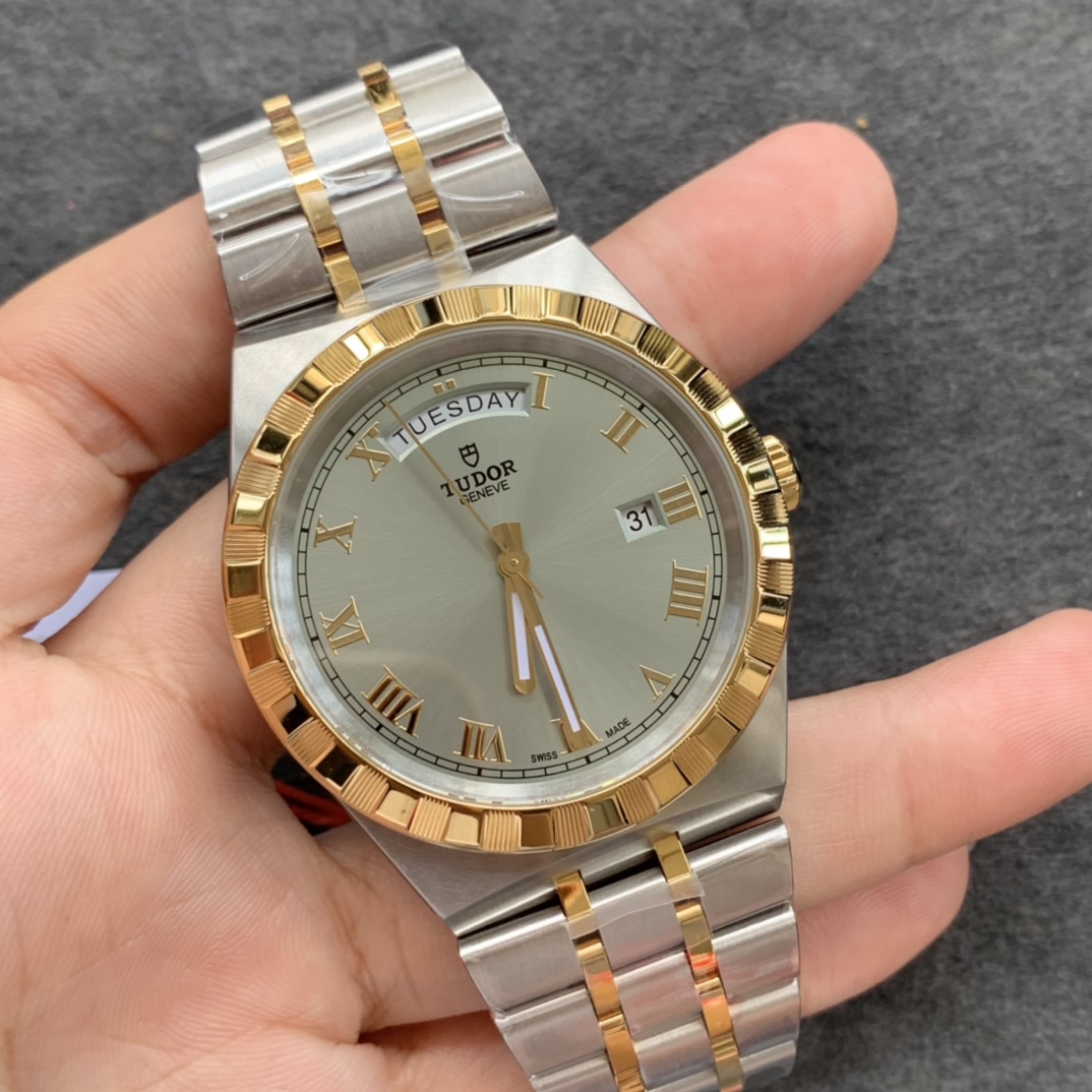 Tudor Royal 41mm Two-Tone Watch | Steel & 18K Gold, Sunray Blue Dial, Jubilee Bracelet, Father’s Day Legacy Gift