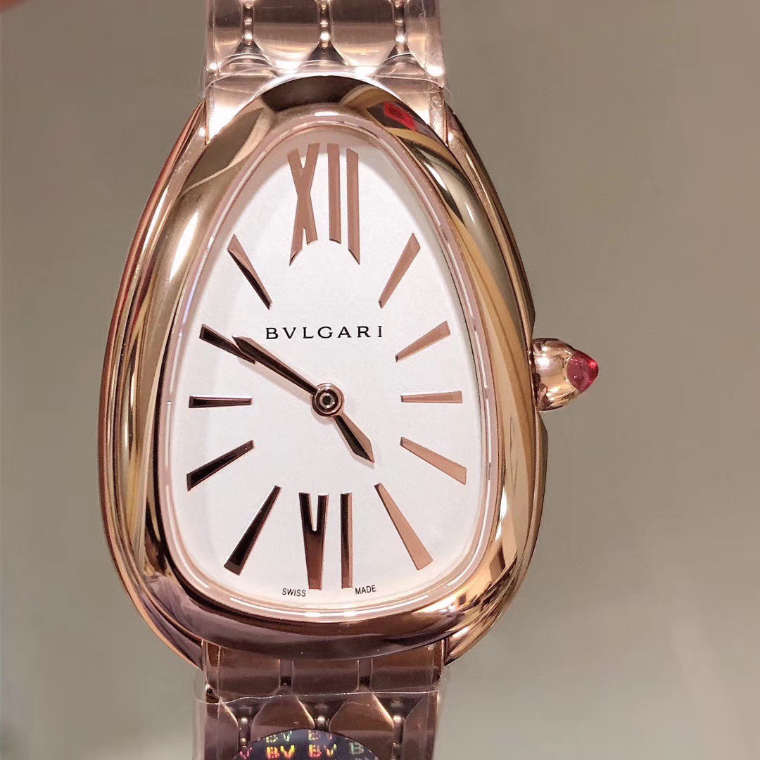 Bvlgari Serpenti Seduttori Steel & Diamond Watch - Gold-Tone Luxury Bracelet Watch for Women