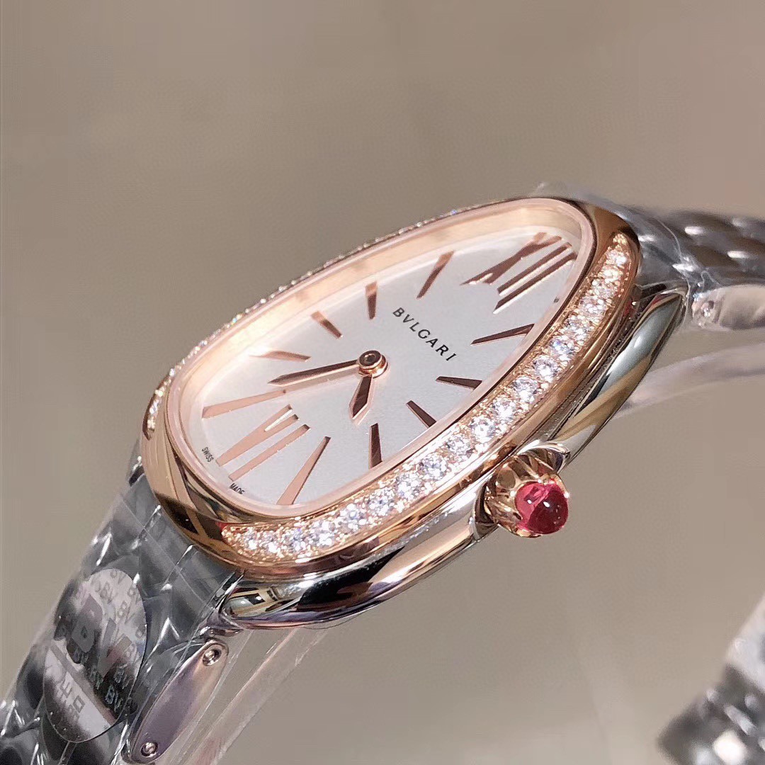 Luxury Bvlgari Serpenti Seduttori Diamond-Accent Watch | Iconic Snake Head Design | Gift Box Included