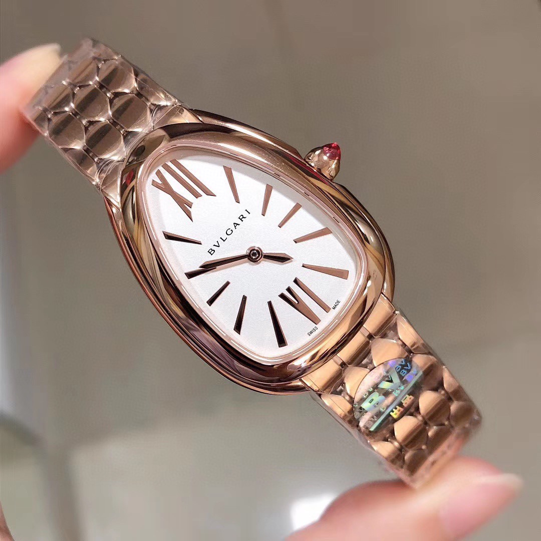 Bvlgari Serpenti Seduttori Steel & Diamond Watch - Gold-Tone Luxury Bracelet Watch for Women