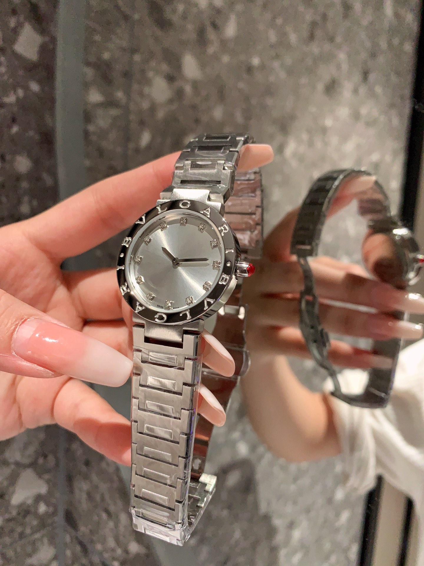 BVLGARI Quartz Watch for Women - Slim Rose Gold Stainless Steel | Free Global Shipping
