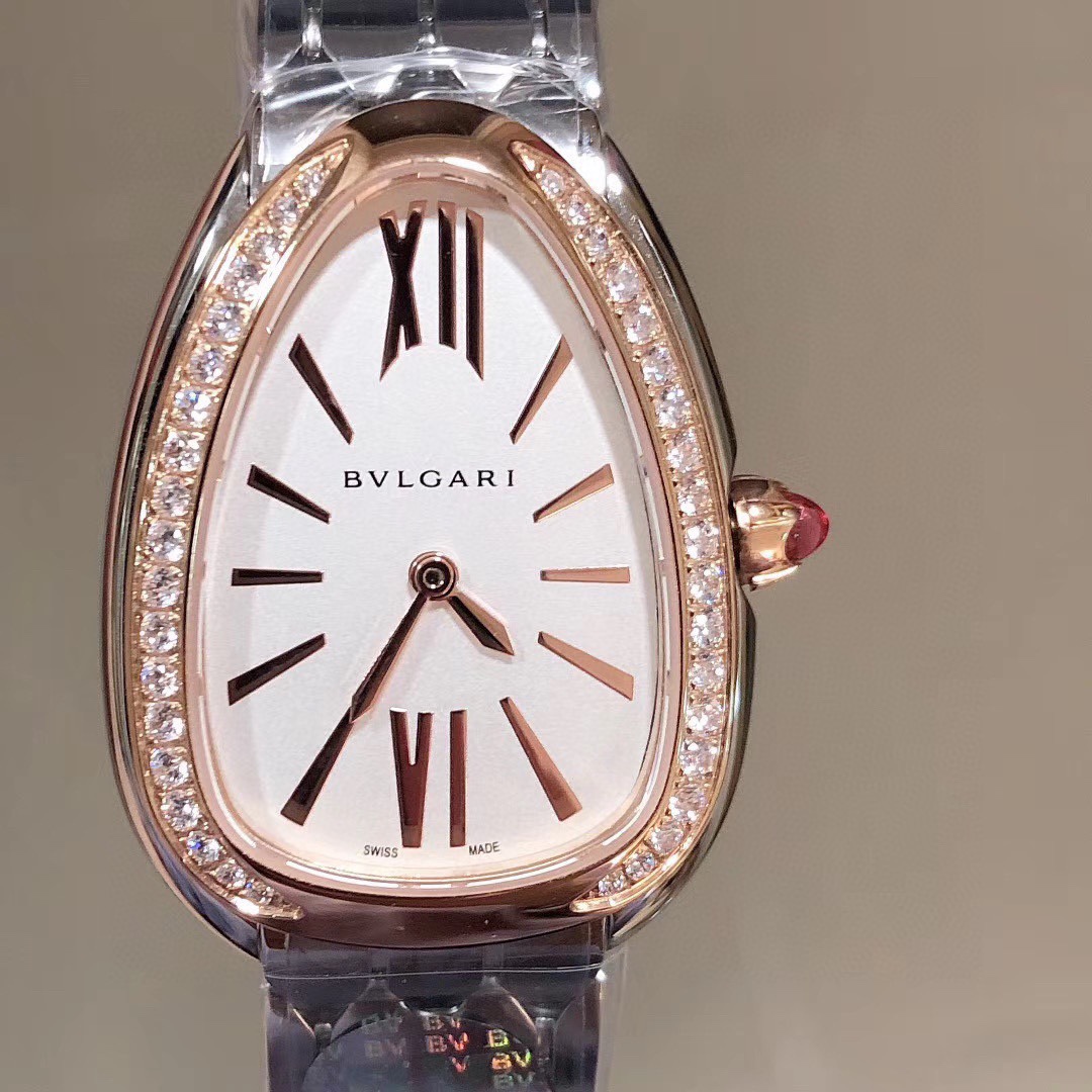 Luxury Bvlgari Serpenti Seduttori Diamond-Accent Watch | Iconic Snake Head Design | Gift Box Included