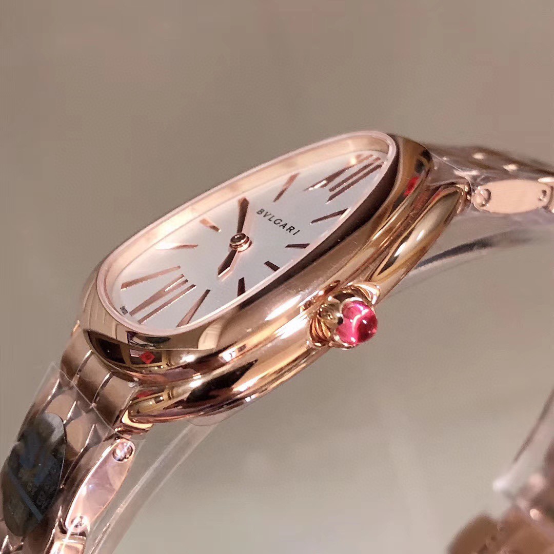Bvlgari Serpenti Seduttori Steel & Diamond Watch - Gold-Tone Luxury Bracelet Watch for Women