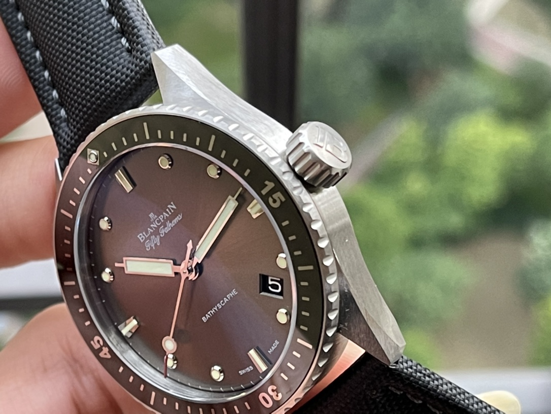 Limited Edition Blancpain Fifty Fathoms 43.6mm Blue Sunburst Dial Men's Watch | Sapphire Caseback