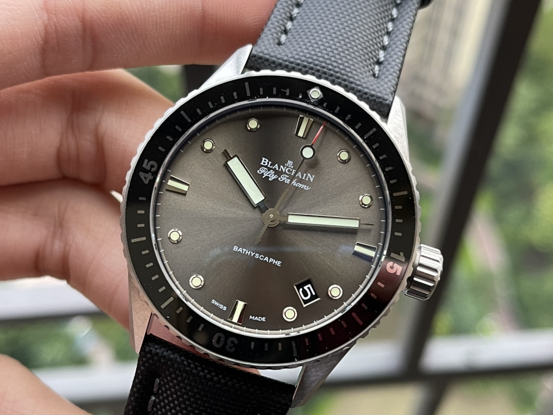 Limited Edition Blancpain Fifty Fathoms 43.6mm Blue Sunburst Dial Men's Watch | Sapphire Caseback