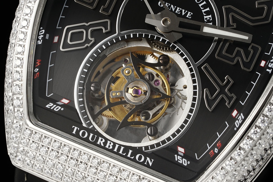 Luxury Tonneau Skeleton Watch 45mm: Blue Steel Hands, Tachymeter Scale & Exhibition Back