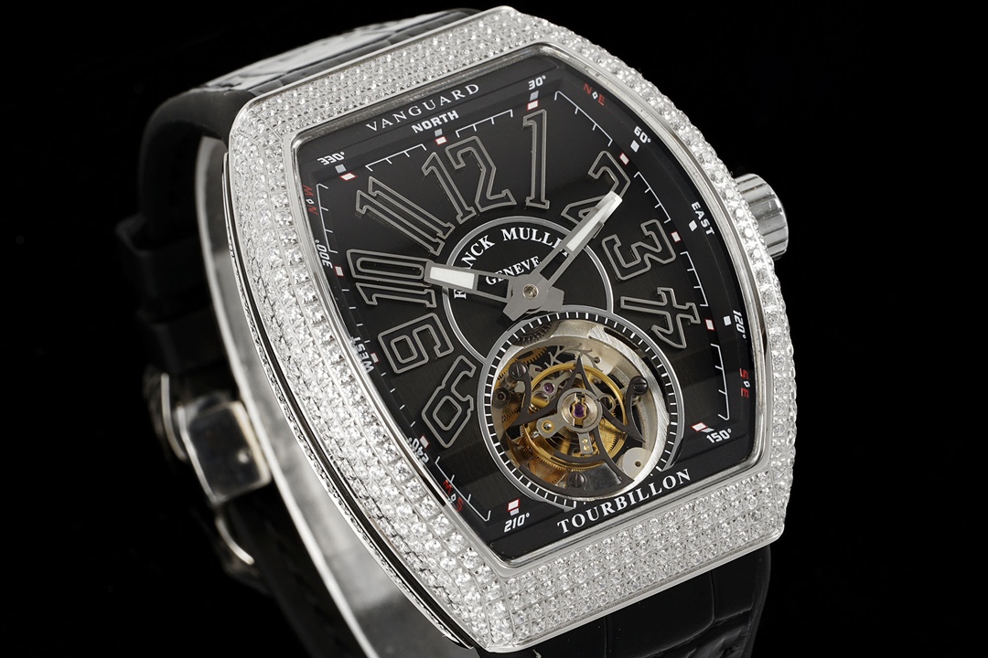 Luxury Tonneau Skeleton Watch 45mm: Blue Steel Hands, Tachymeter Scale & Exhibition Back