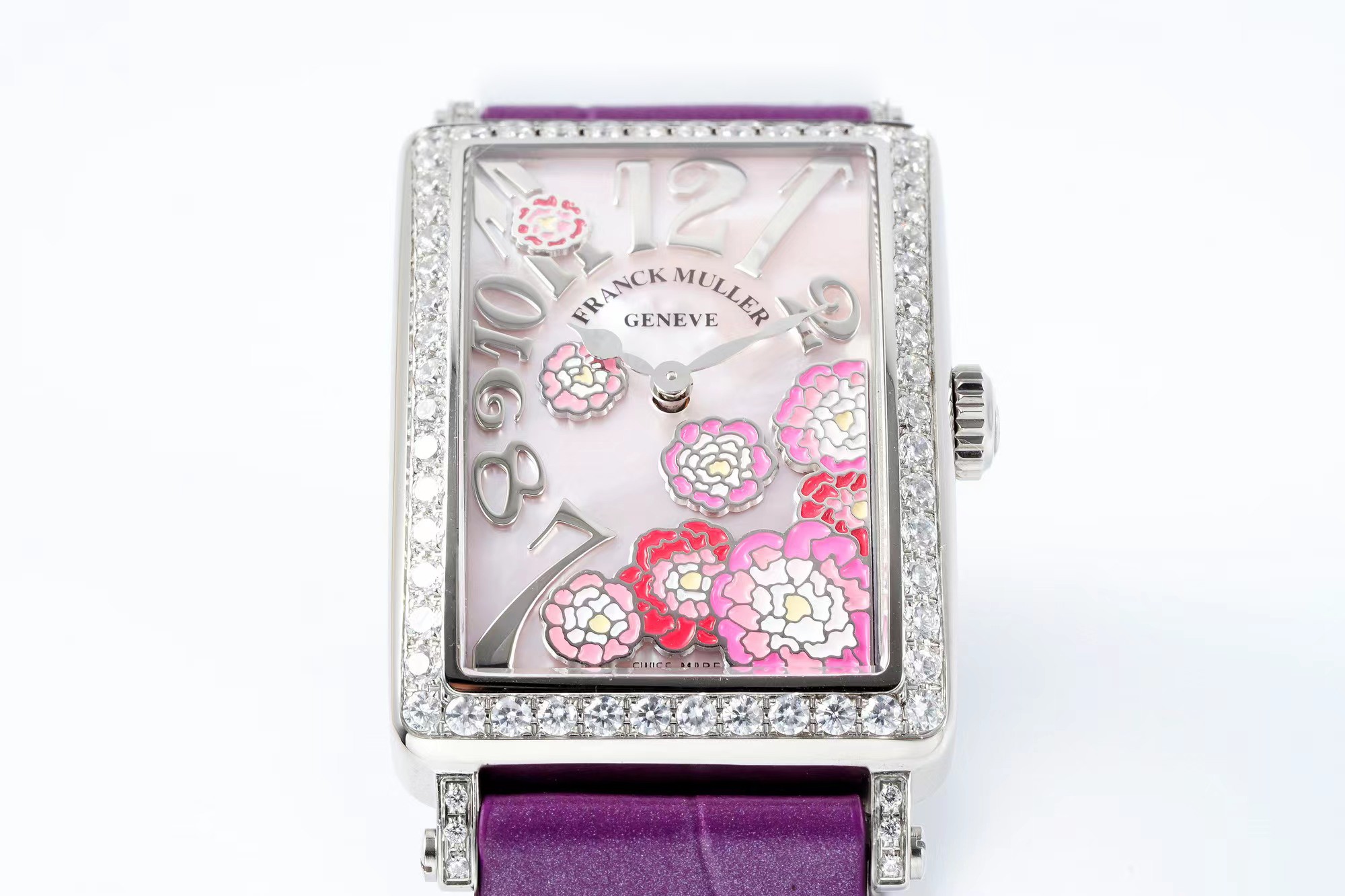 Franck Muller Long Island Ladies Watch - Iconic Rectangular Case, Diamond Markers & Swiss Quartz 32x42mm