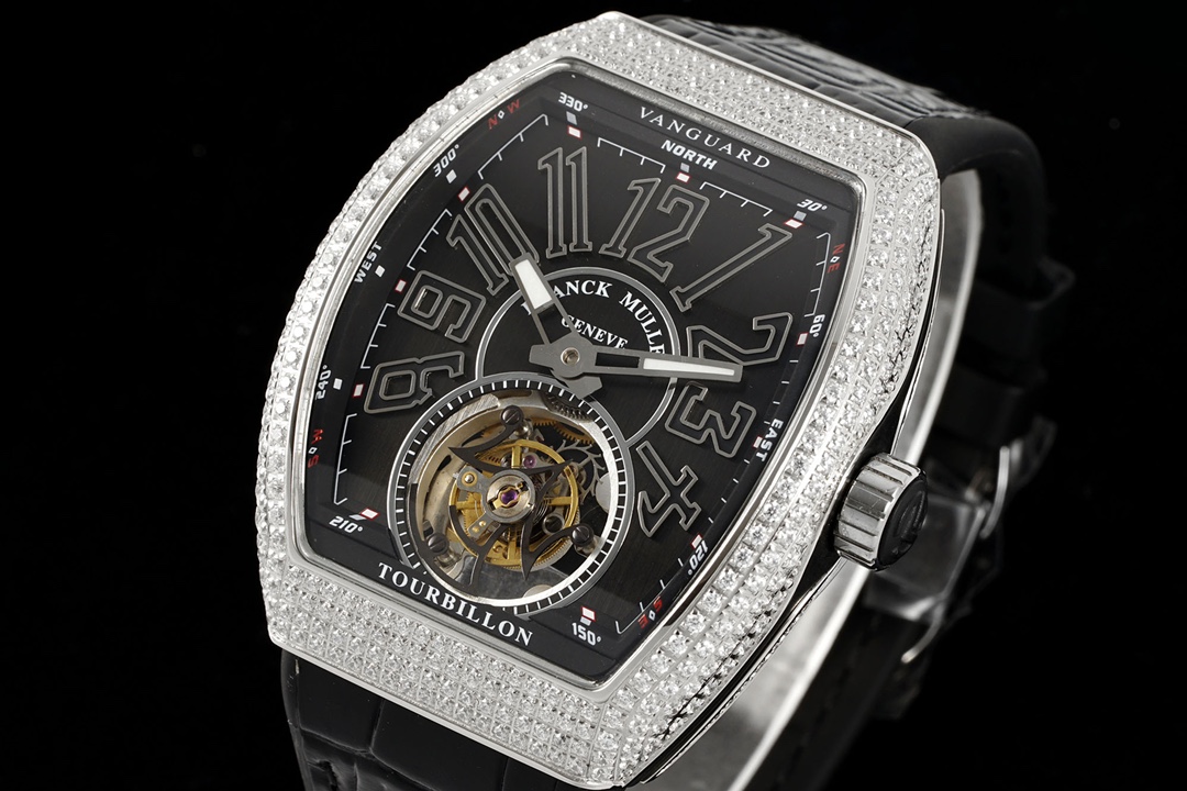 Luxury Tonneau Skeleton Watch 45mm: Blue Steel Hands, Tachymeter Scale & Exhibition Back