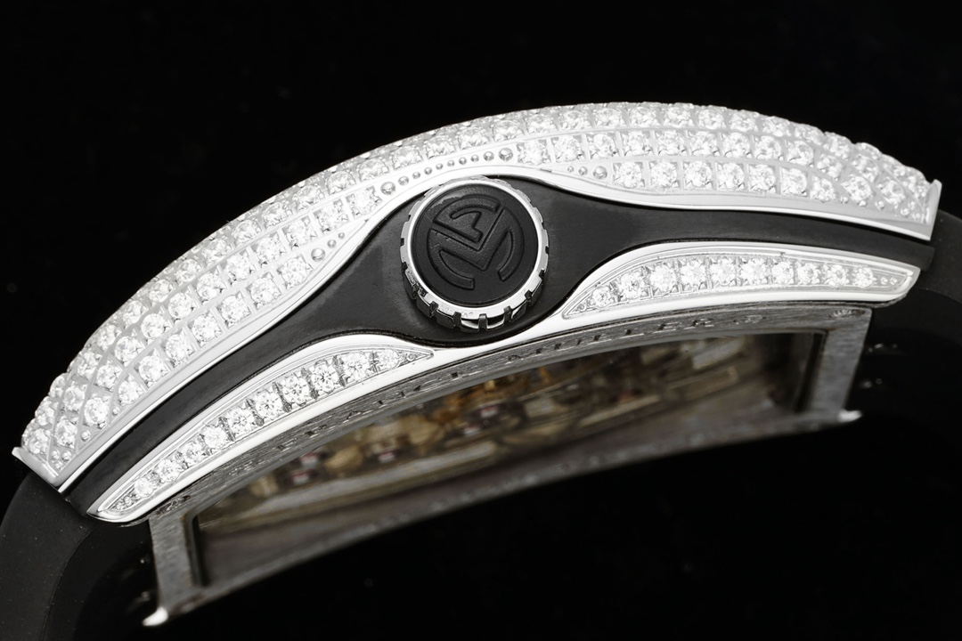 Luxury Tonneau Skeleton Watch 45mm: Blue Steel Hands, Tachymeter Scale & Exhibition Back