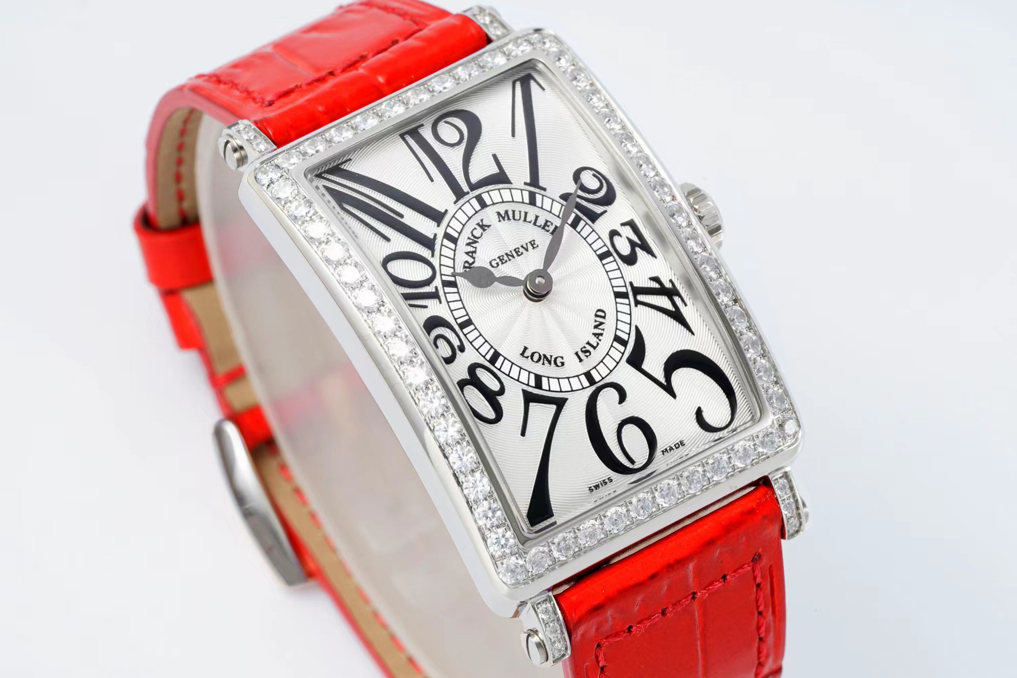 NEW Franck Muller Long Island Women's Watch | Rectangular Stainless Steel Case | Diamond Hour Markers | Swiss Luxury Quartz