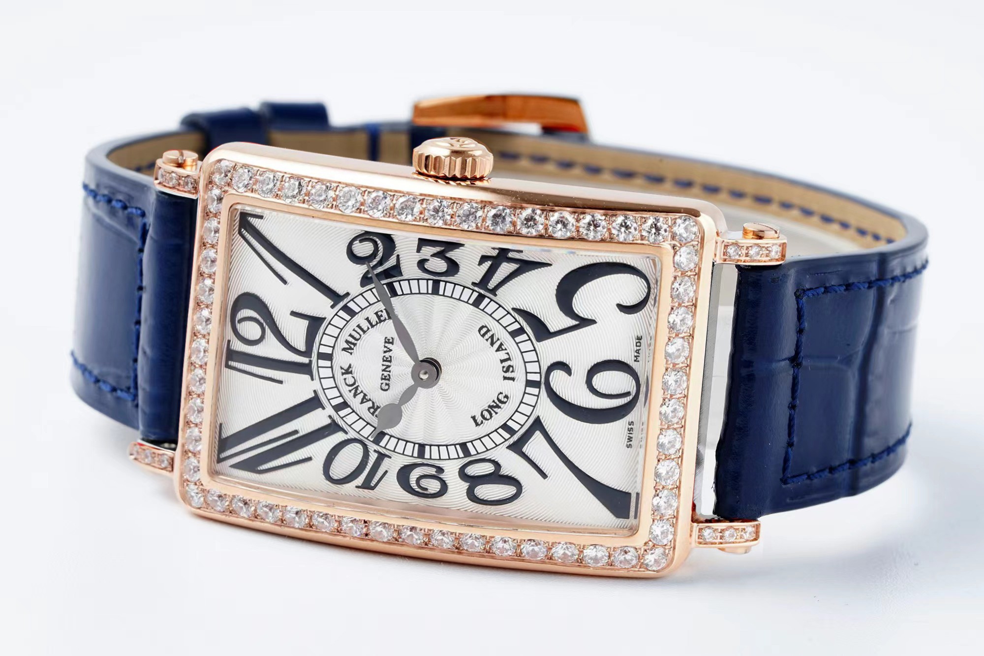 Franck Muller Long Island Rectangular Ladies Watch | Stainless Steel & Diamonds | Swiss-Made Luxury Timepiece