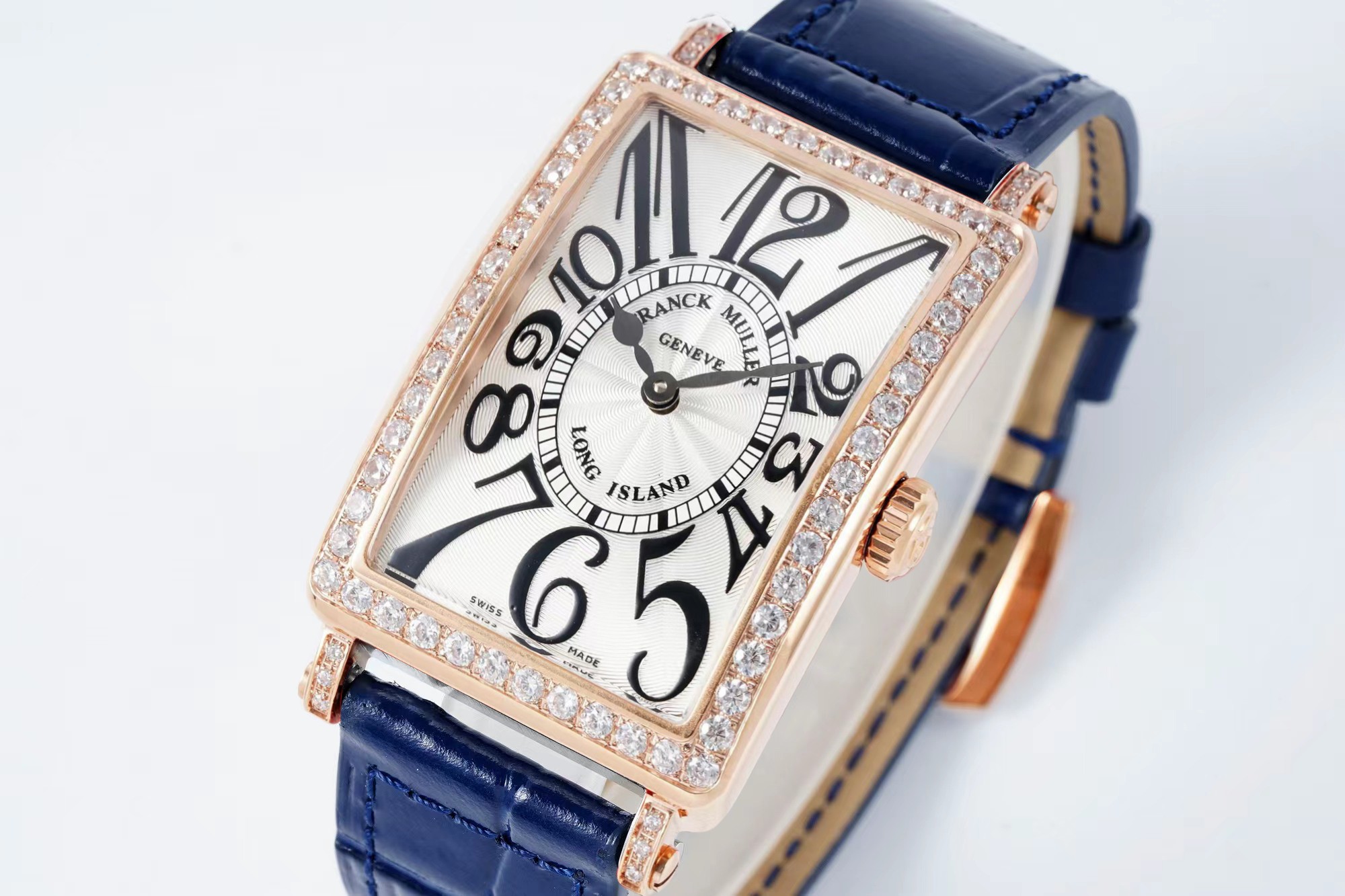 Franck Muller Long Island Rectangular Ladies Watch | Stainless Steel & Diamonds | Swiss-Made Luxury Timepiece