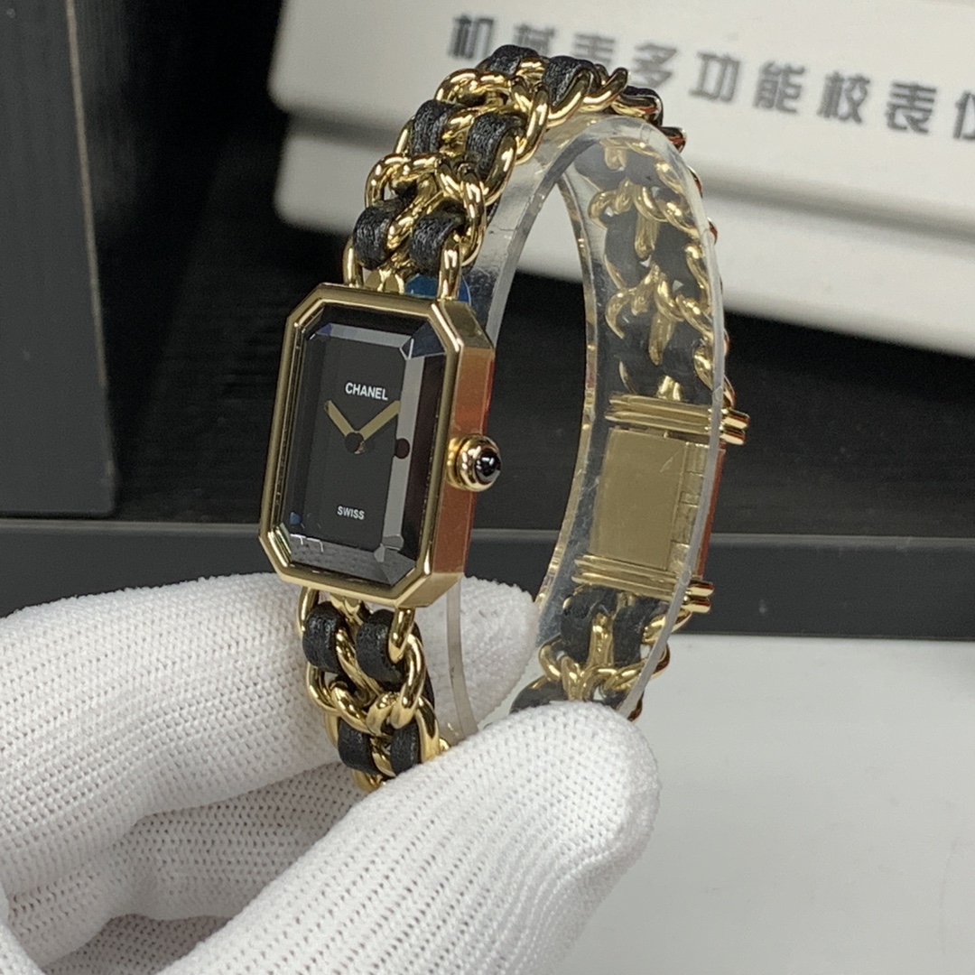 NEW Chanel Première Rock Women's Watch 2025 | Oversized Interlocked Chain | Octagonal Black Dial | Swiss Quartz & Diamond Accents