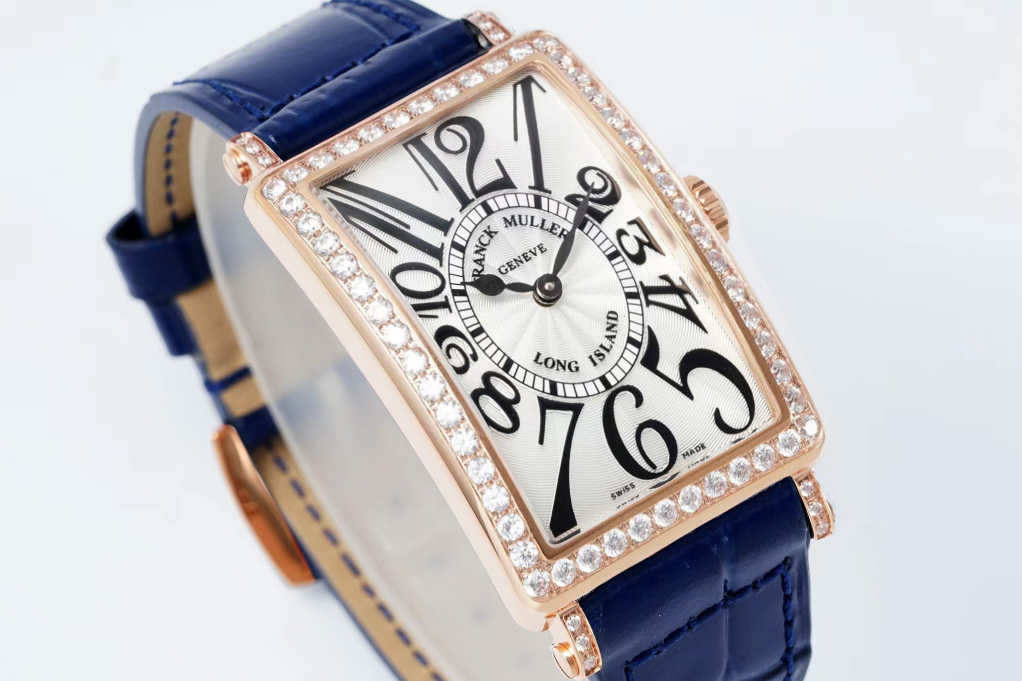 Franck Muller Long Island Rectangular Ladies Watch | Stainless Steel & Diamonds | Swiss-Made Luxury Timepiece