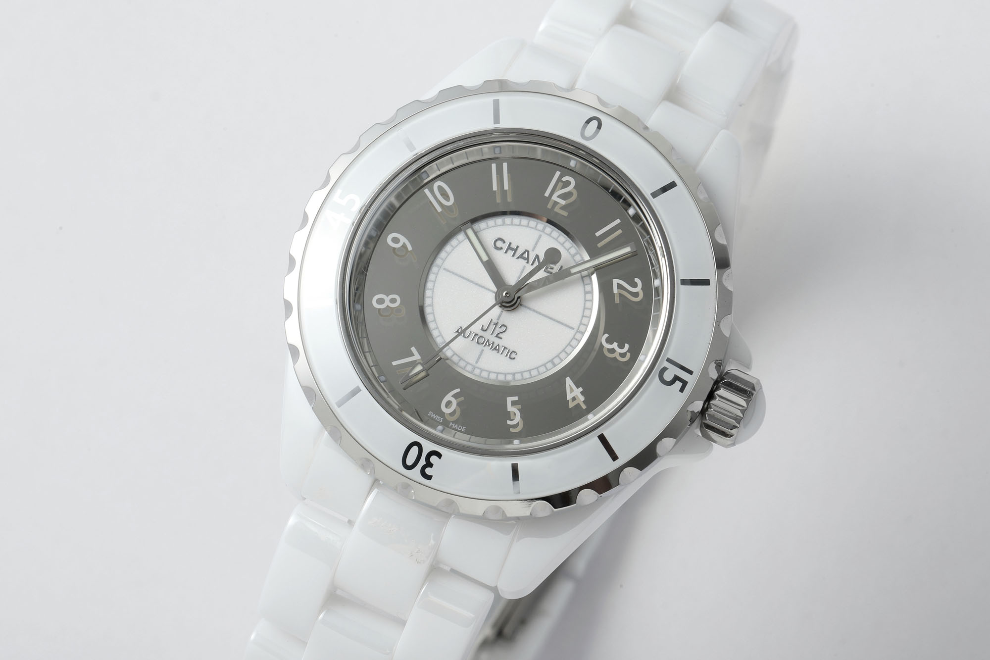 Chanel J12 38mm White Ceramic Automatic Watch - Swiss Movement, Sapphire Crystal