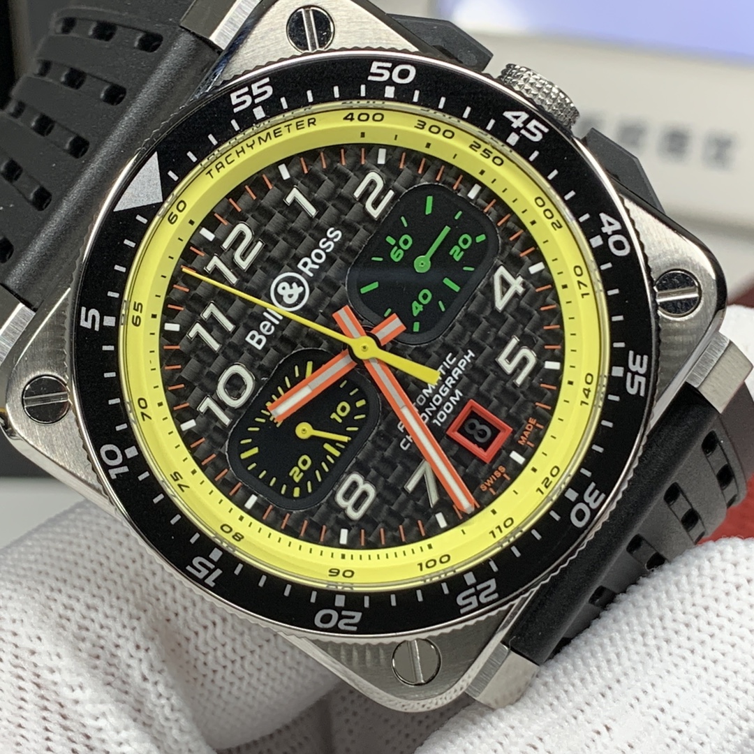 Bell & Ross BR 03-94 RS19 Chronograph - Red Racing Dial, Swiss Automatic, 42mm Steel Case & Bracelet