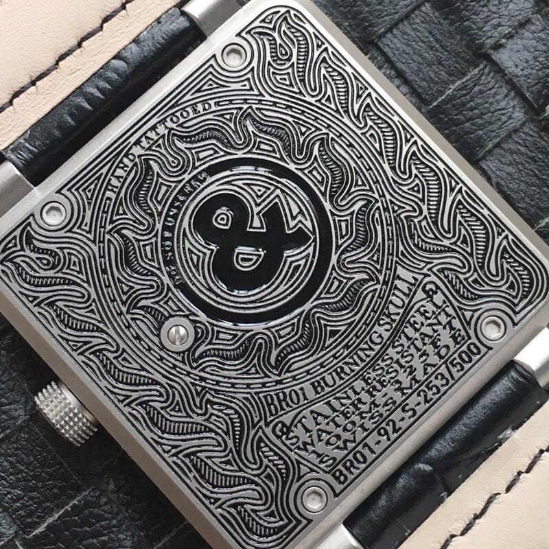 Bell & Ross BR 01 Burning Skull - Aviation Series Limited Edition Automatic Men's Watch with Iconic Skull Design