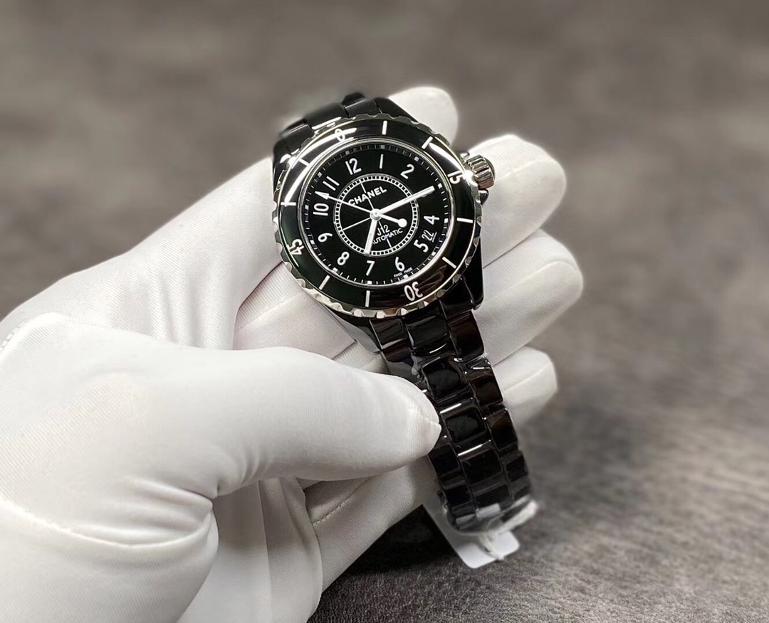 Chanel J12 Intense 38mm Black Ceramic Watch - K-Style Luxury, Swiss Movement, Sapphire Crystal