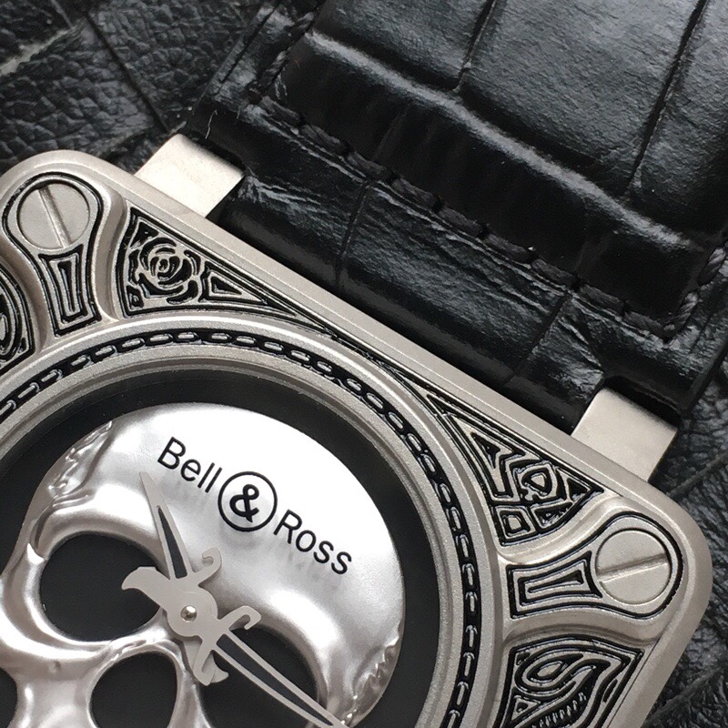 Bell & Ross BR 01 Burning Skull - Aviation Series Limited Edition Automatic Men's Watch with Iconic Skull Design