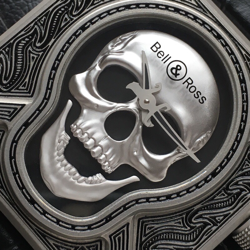 Bell & Ross BR 01 Burning Skull - Aviation Series Limited Edition Automatic Men's Watch with Iconic Skull Design