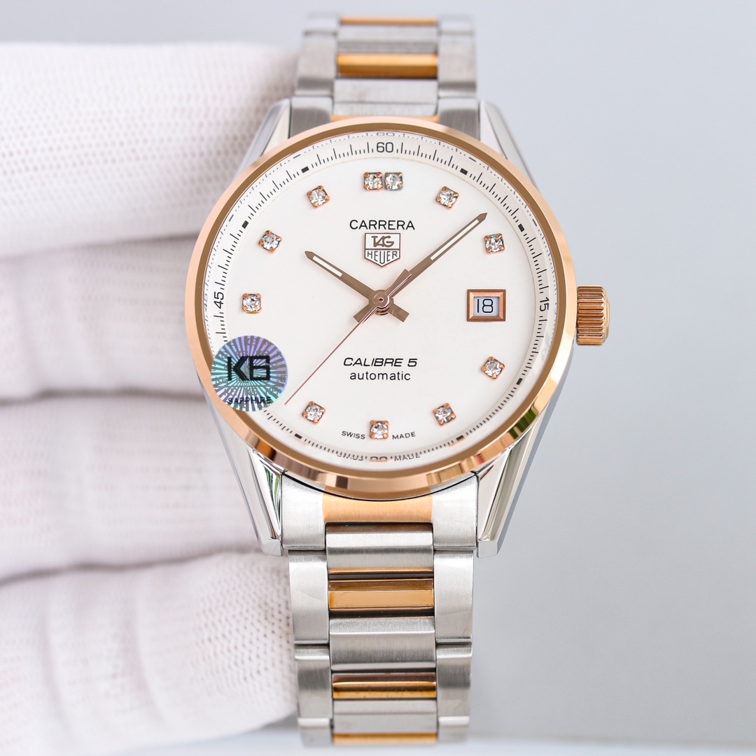 TAG Heuer Carrera WAR201A.FC6266 Men's Luxury Watch - Swiss Automatic Blue Dial, Alligator Strap, Business & Casual Elegance