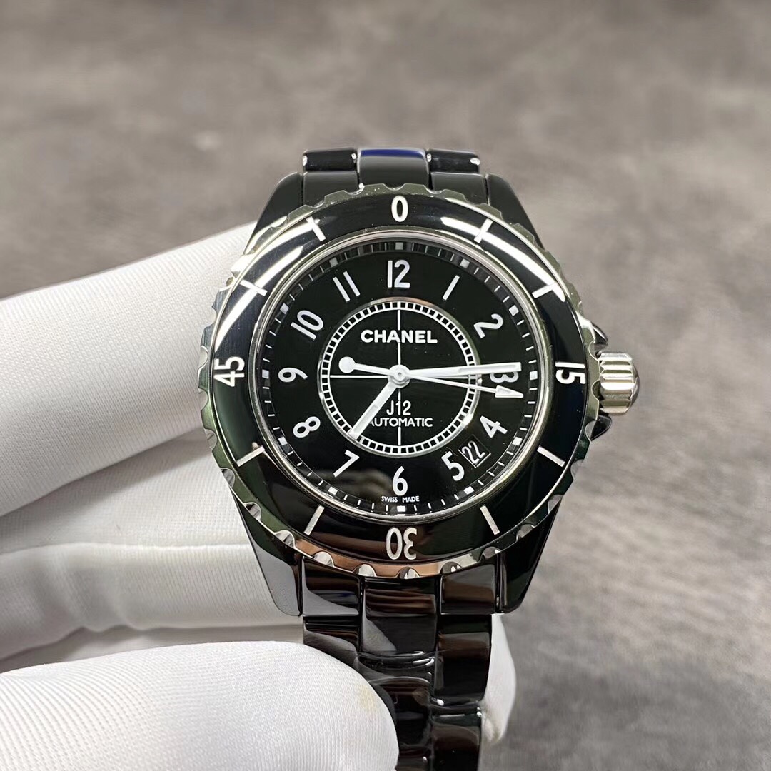 Chanel J12 Intense 38mm Black Ceramic Watch - K-Style Luxury, Swiss Movement, Sapphire Crystal