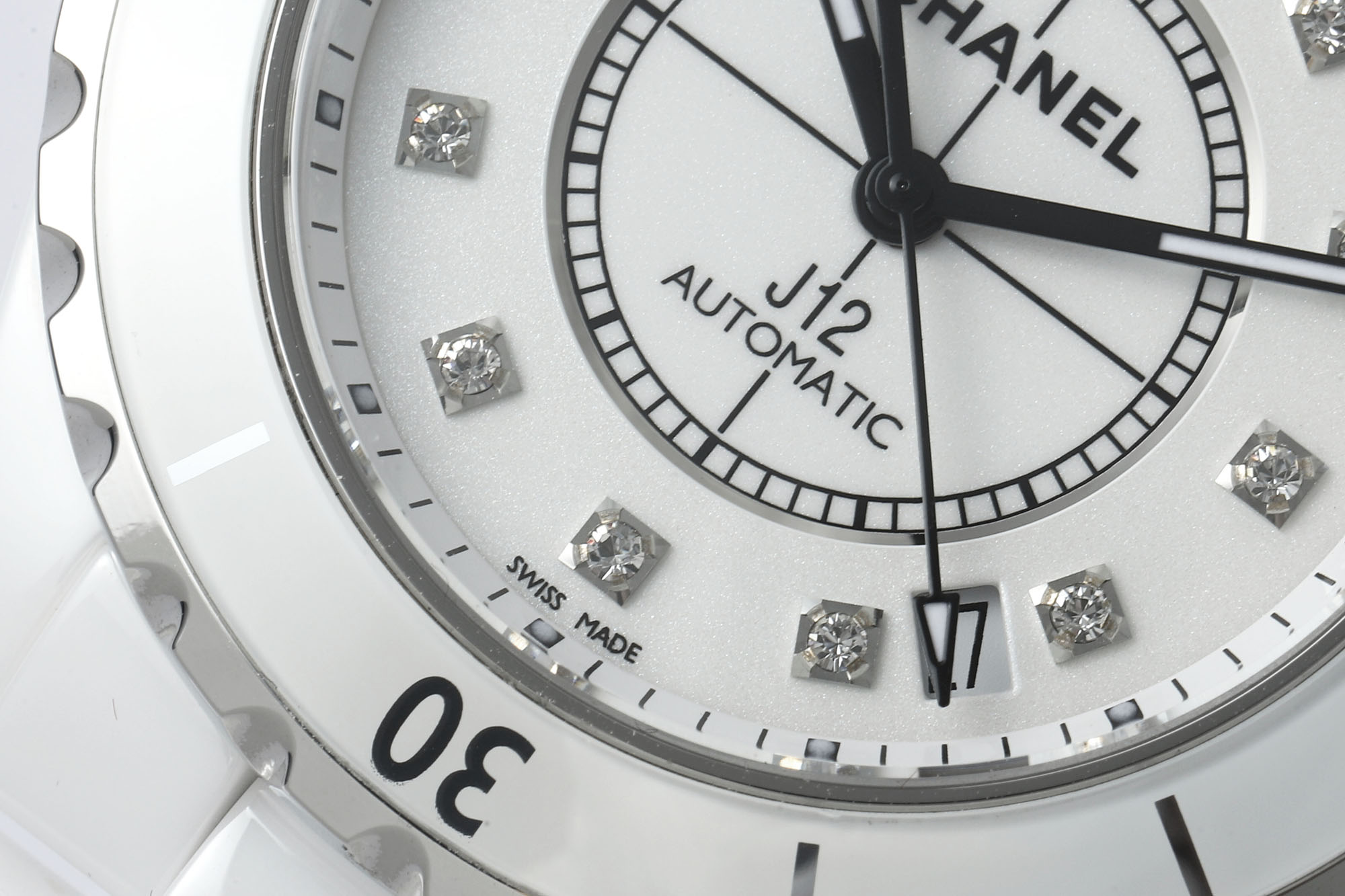 Original Chanel J12 38mm Diamond Bezel Ladies Watch - Certified Prestige, Gift Box Included